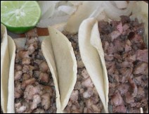Tacos de Bistec con Tortillas de Harina 